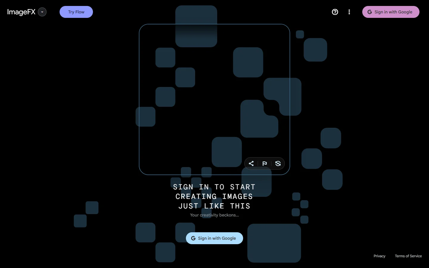 Screenshot of the Google ImageFX interface
