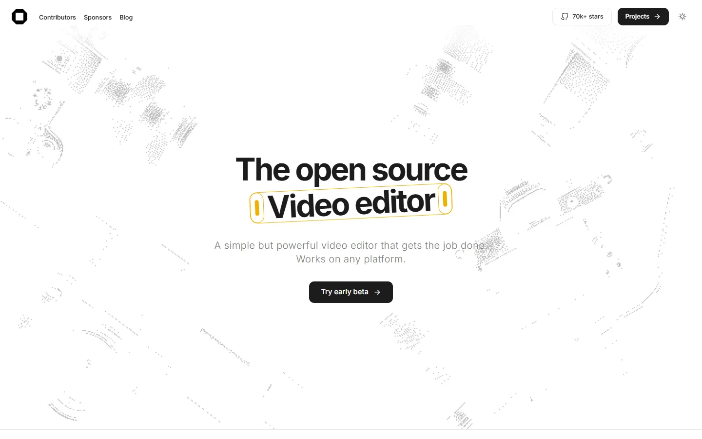 OpenCut homepage