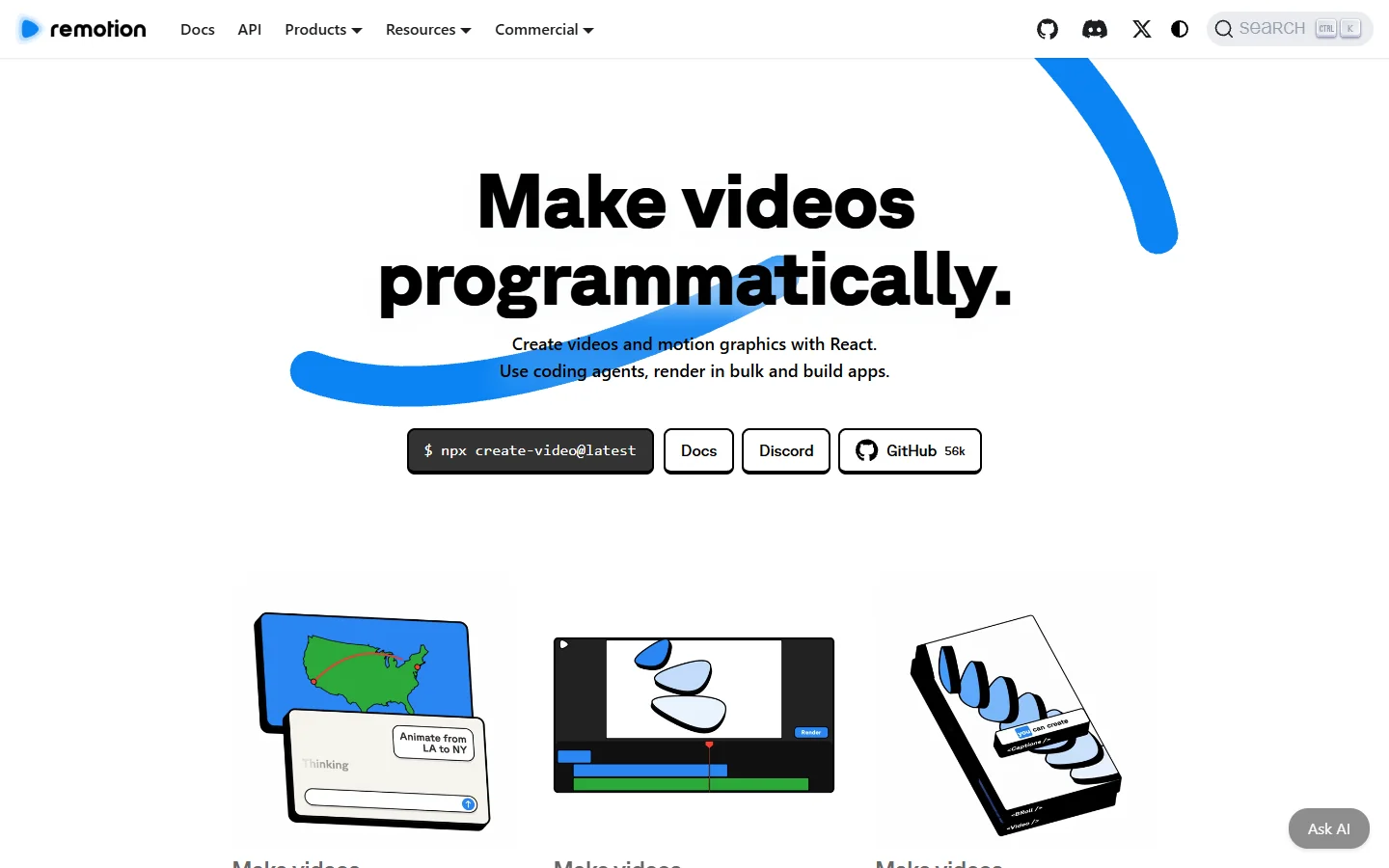 Remotion homepage