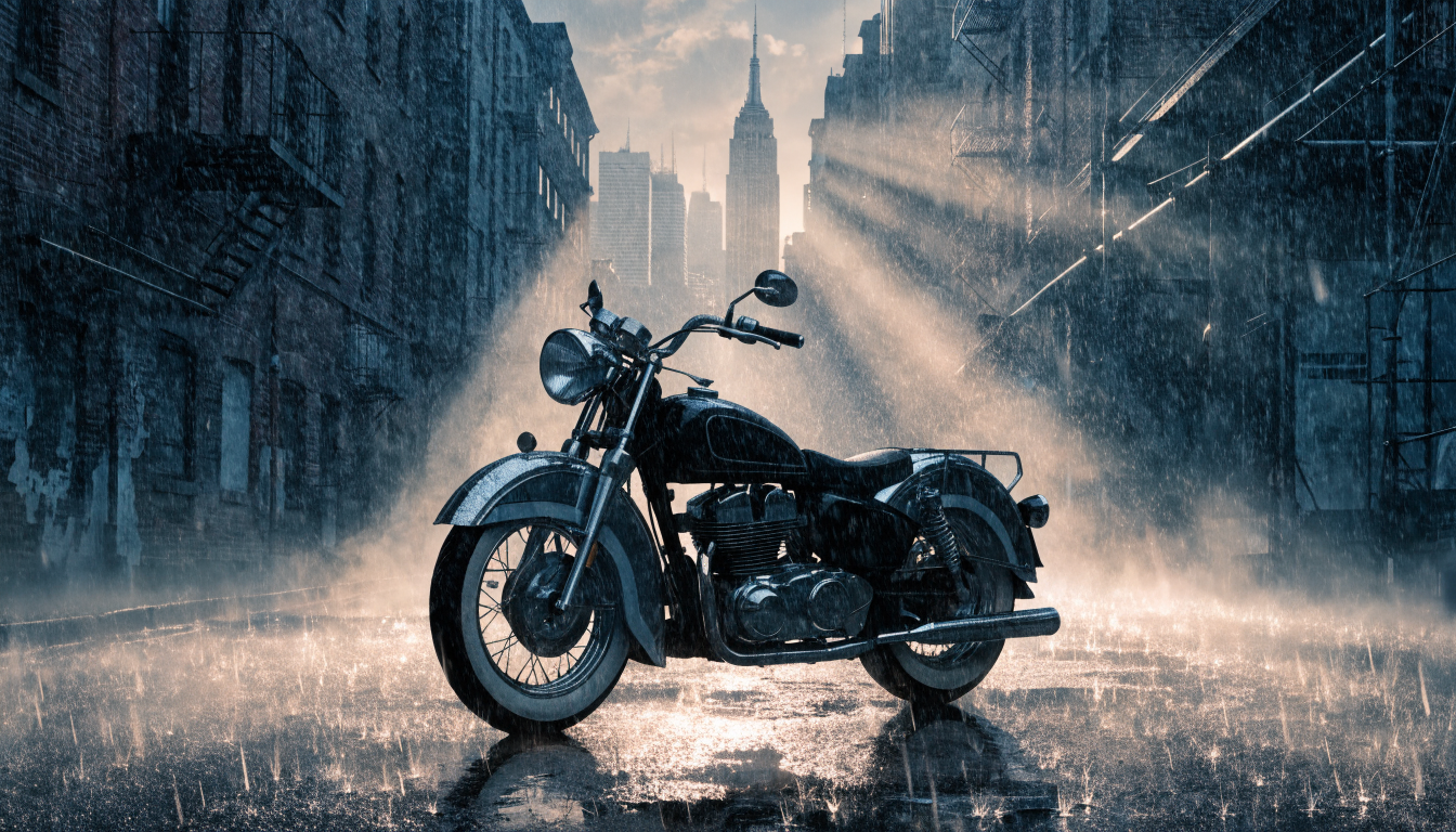 AI-generated example showing matched lighting between subject and new background