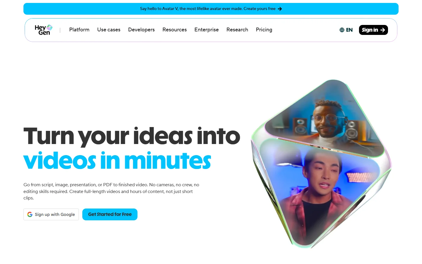 HeyGen AI video avatar platform