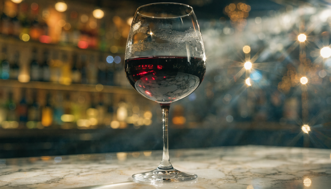 Product photo composite showing a skincare bottle placed in a generated tropical leaf setting