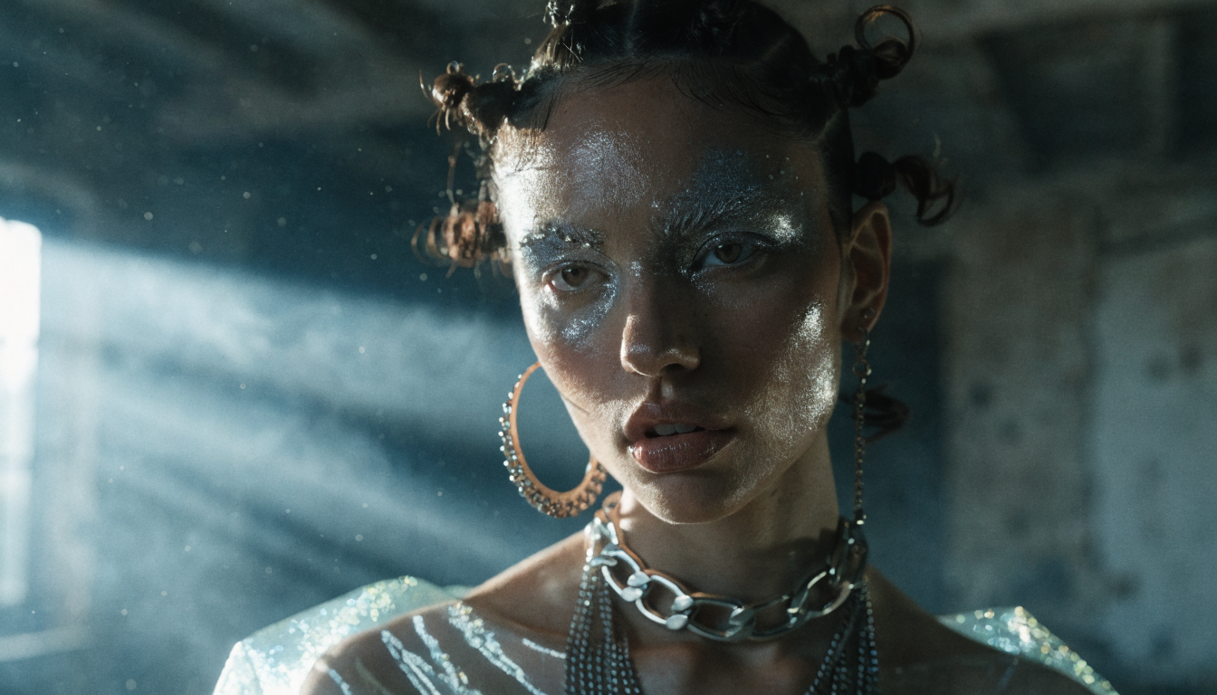 AI portrait generated from a detailed photography-style text prompt