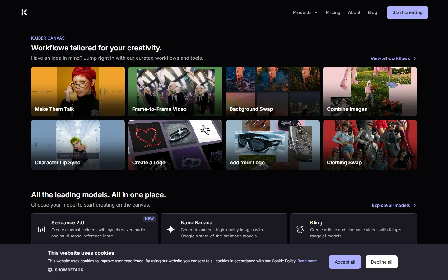 Kaiber homepage
