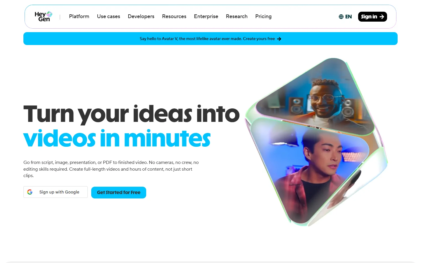 HeyGen AI avatar and talking photo platform