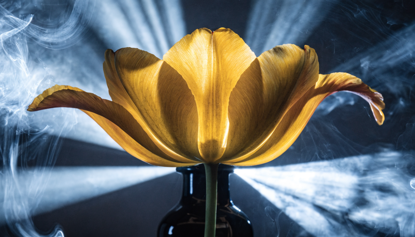 AI-generated scene showing a photograph being analyzed for depth and motion cues