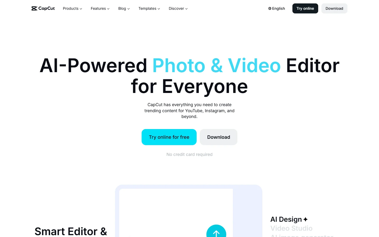 CapCut free video editor with AI generation features