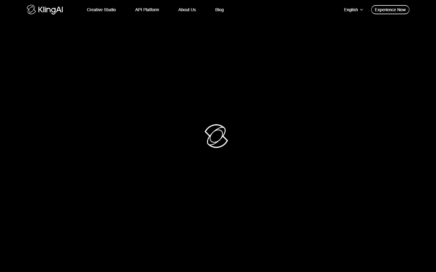 Kling AI homepage showing the video generation interface